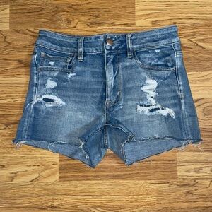 American Eagle Outfitters Hi Rise Shortie Shorts Women’s Size 6 Distressed